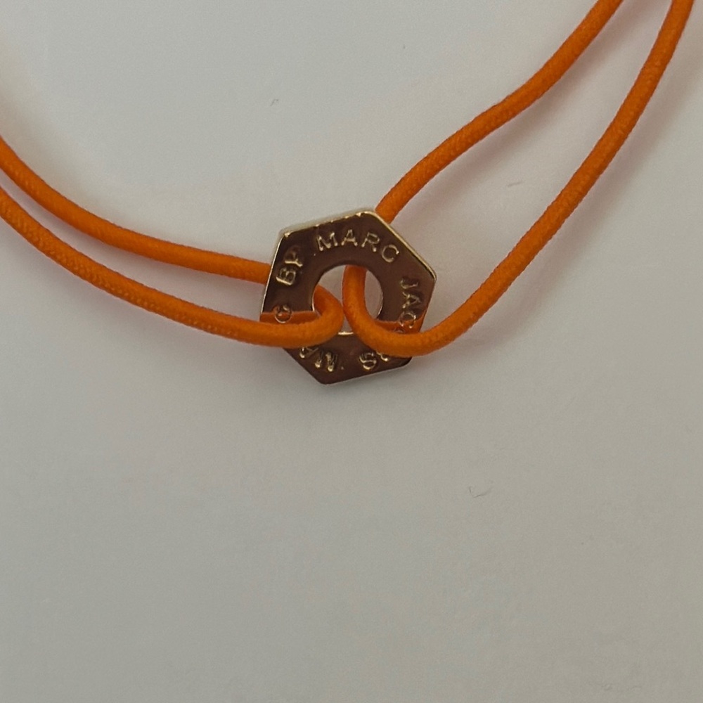 NWT Marc Jacobs Orange Cord Bracelet with Adjustable Closure - Picture 3 of 4